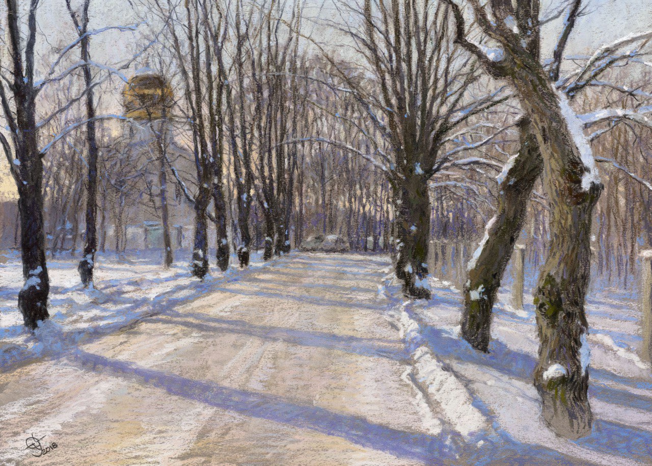 At the way to Feodorovskaya Icon Cathedral - 1, Sergey Oussik, 买画 作者的技术