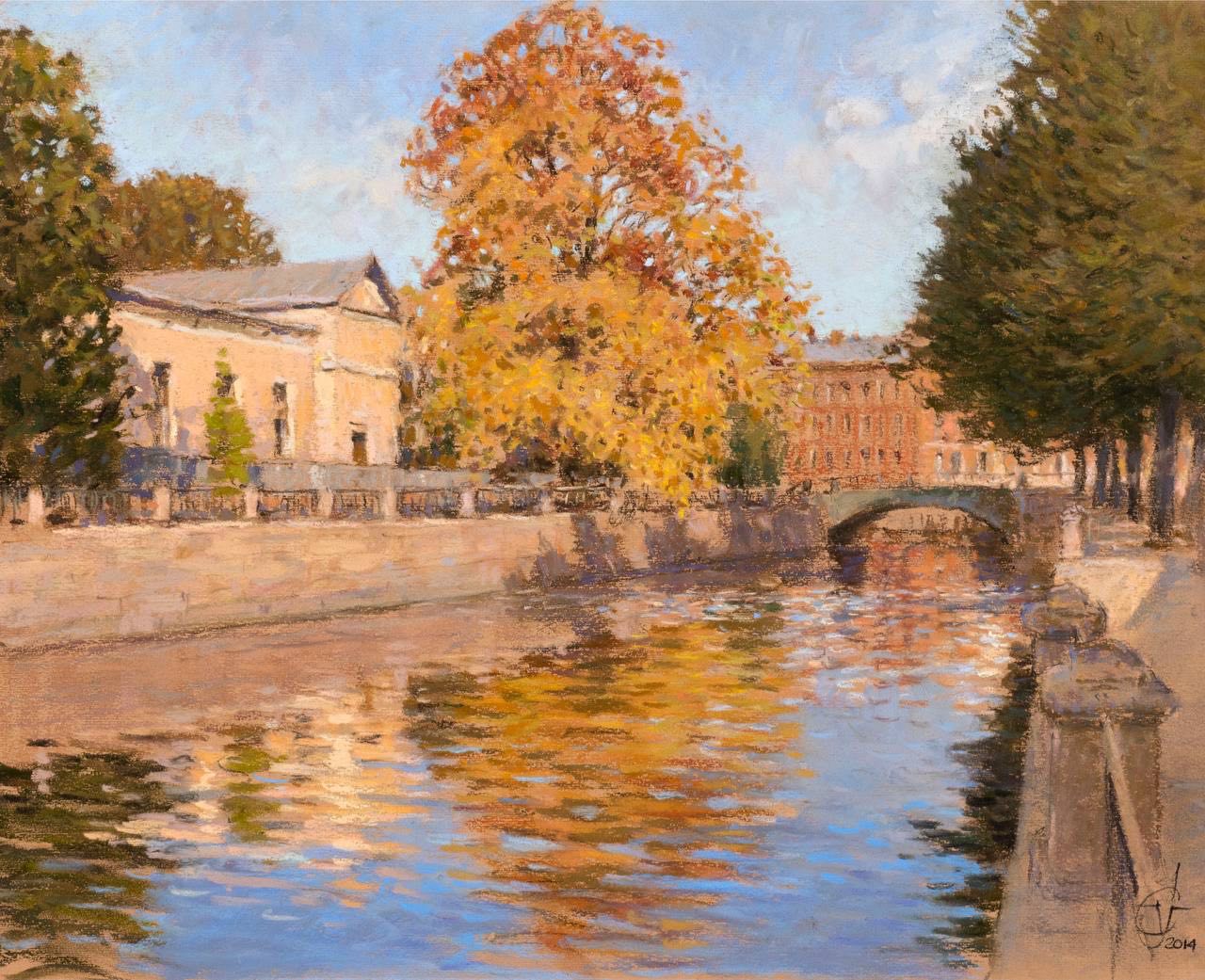 Autumn on the Griboyedov Canal - 1, Sergey Oussik, 买画 作者的技术