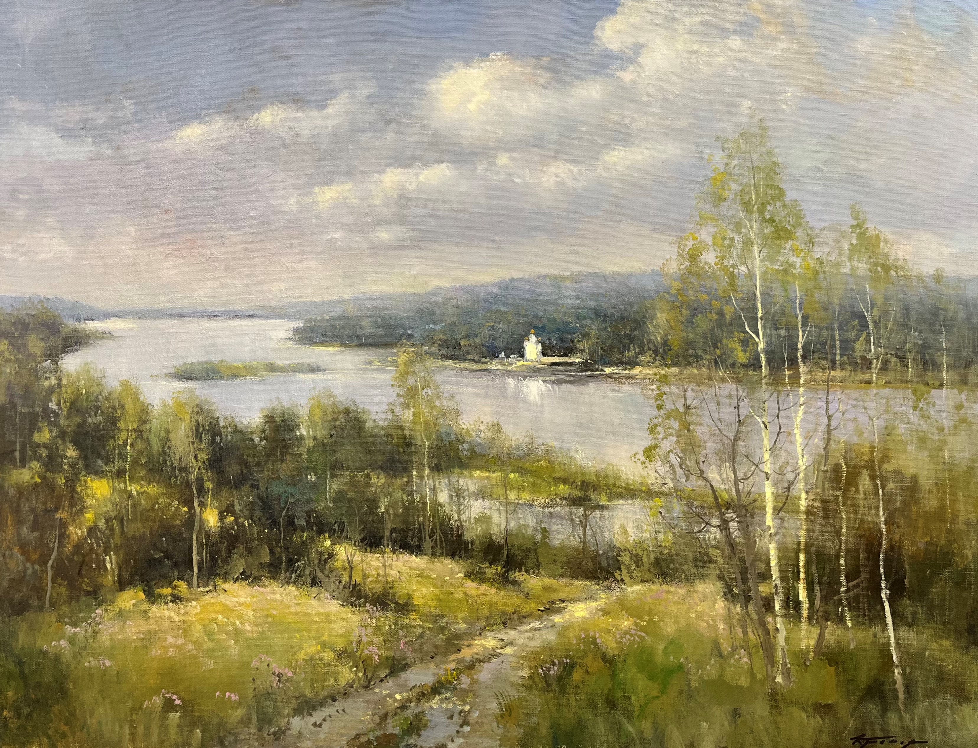 On the Volga - 1, Alexander Kremer, 买画 油