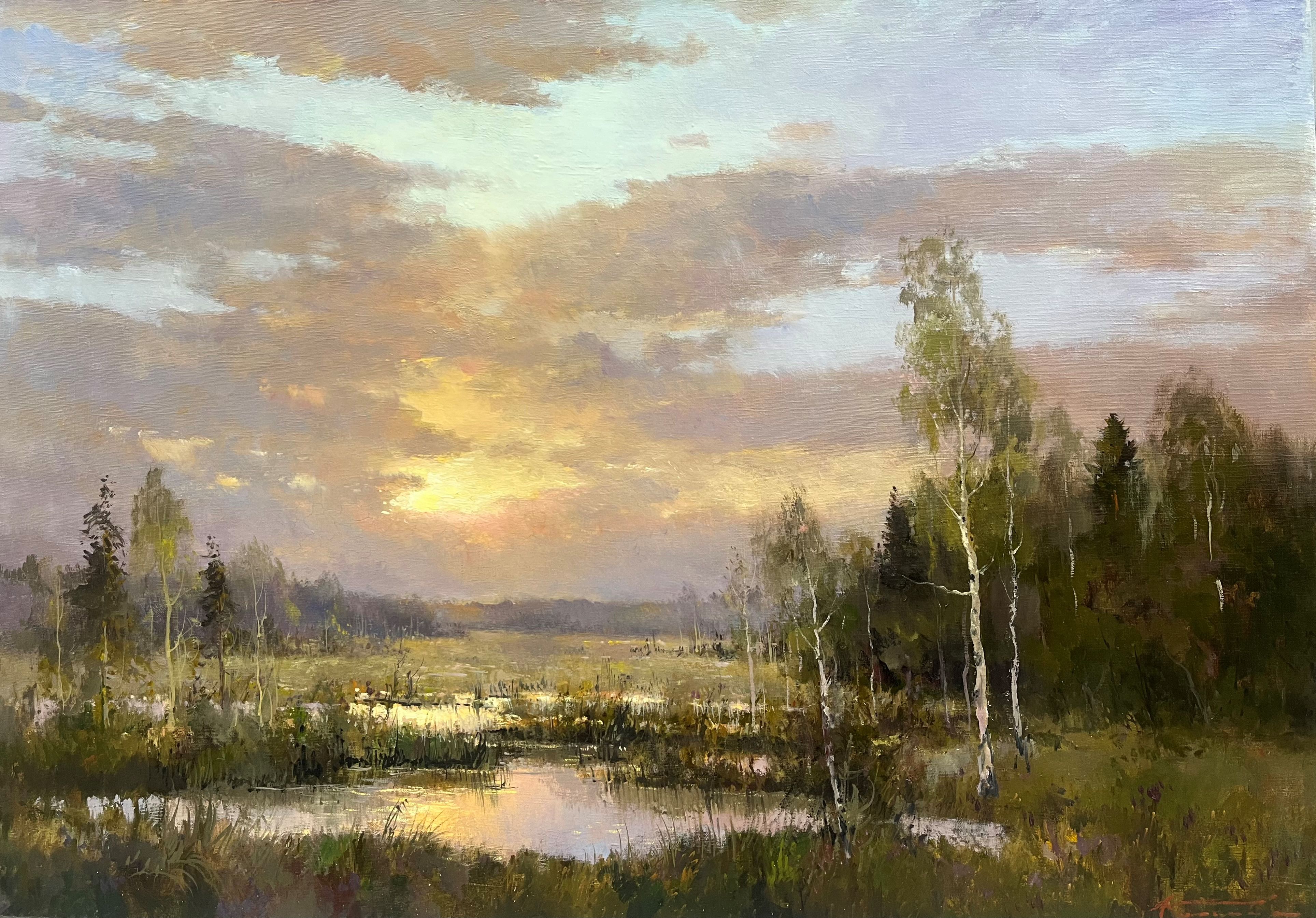 Evening in the Swamp - 1, Alexander Kremer, 买画 油