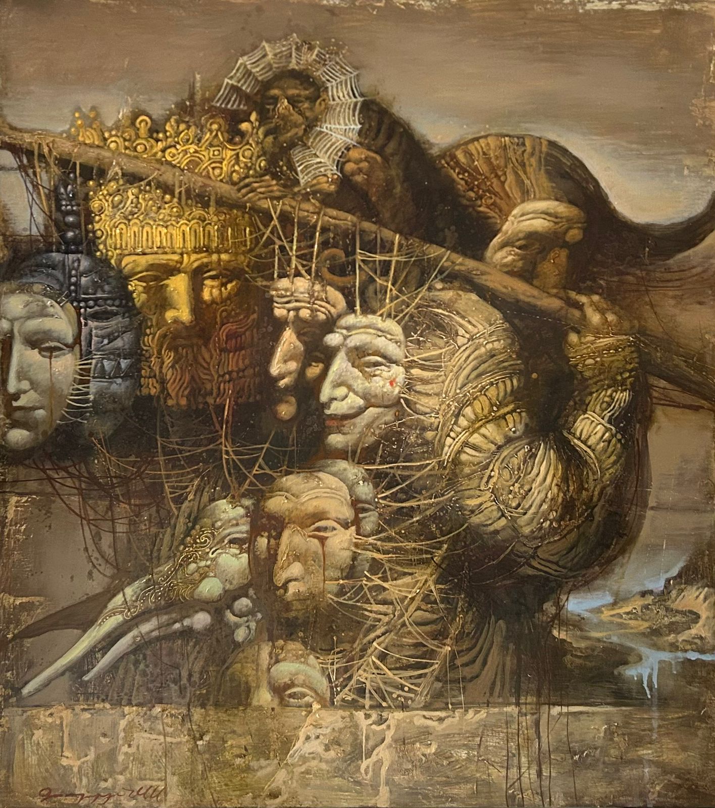Mask Seller - 1, Armen Gasparyan, 买画 油