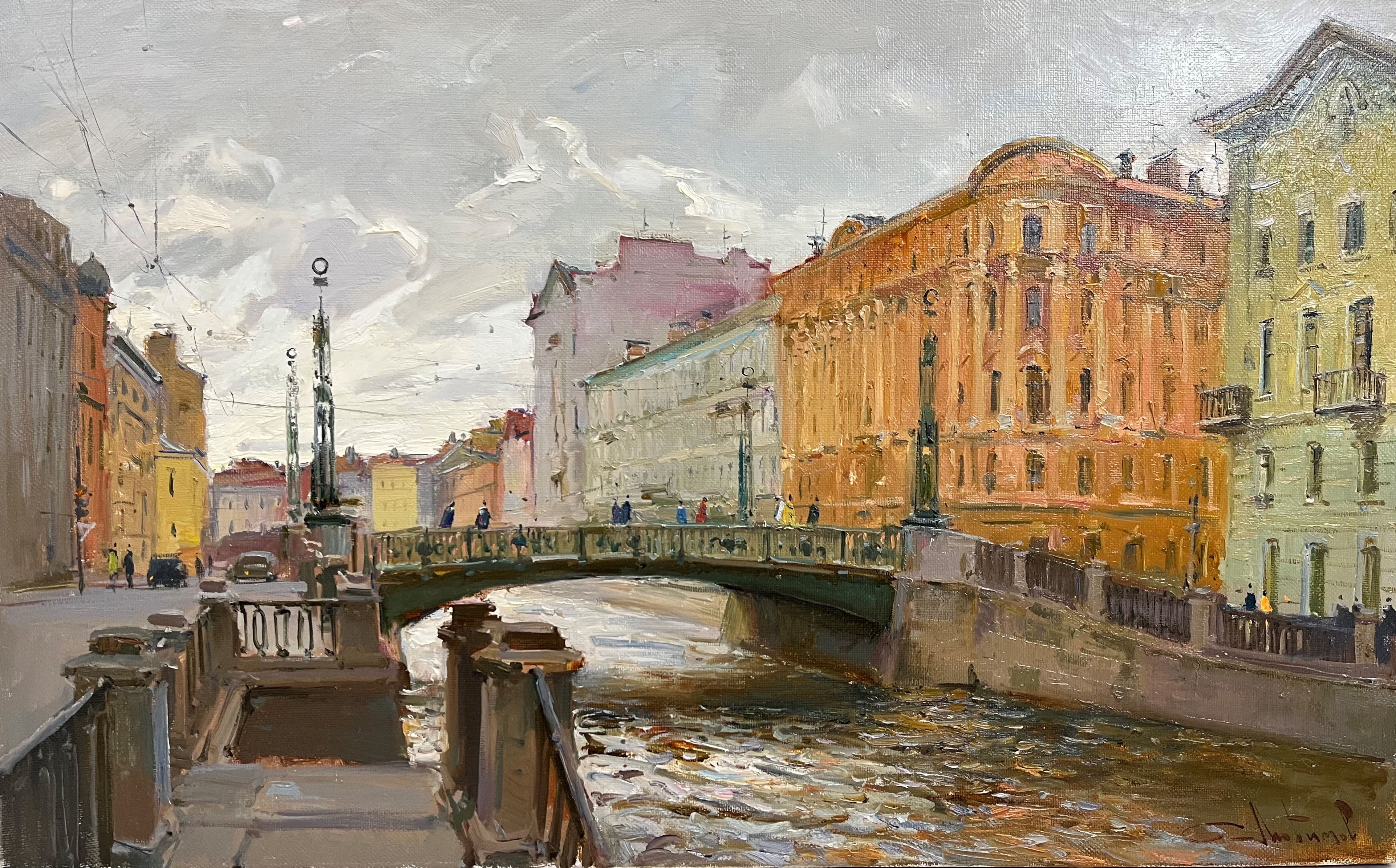 Near the Voznesensky Bridge - 1, 谢尔盖*柳比莫夫, 买画 油