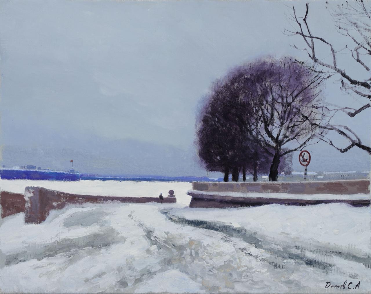  On the Spit of Vasilyevsky Island - 1, Sergey Danchev, 买画 油
