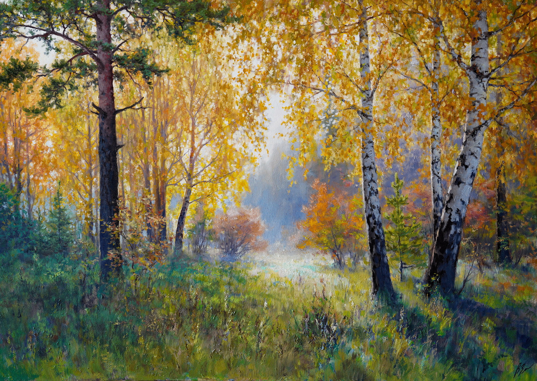 秋天的早晨 - 1, Vadim Zainullin, 买画 油