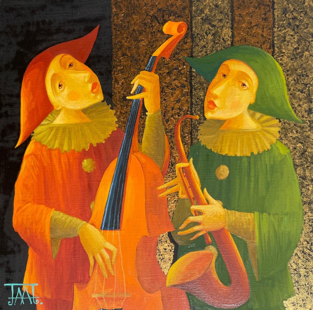 The Harlequin Duo I - 1, Alla Lipatova, 买画 油