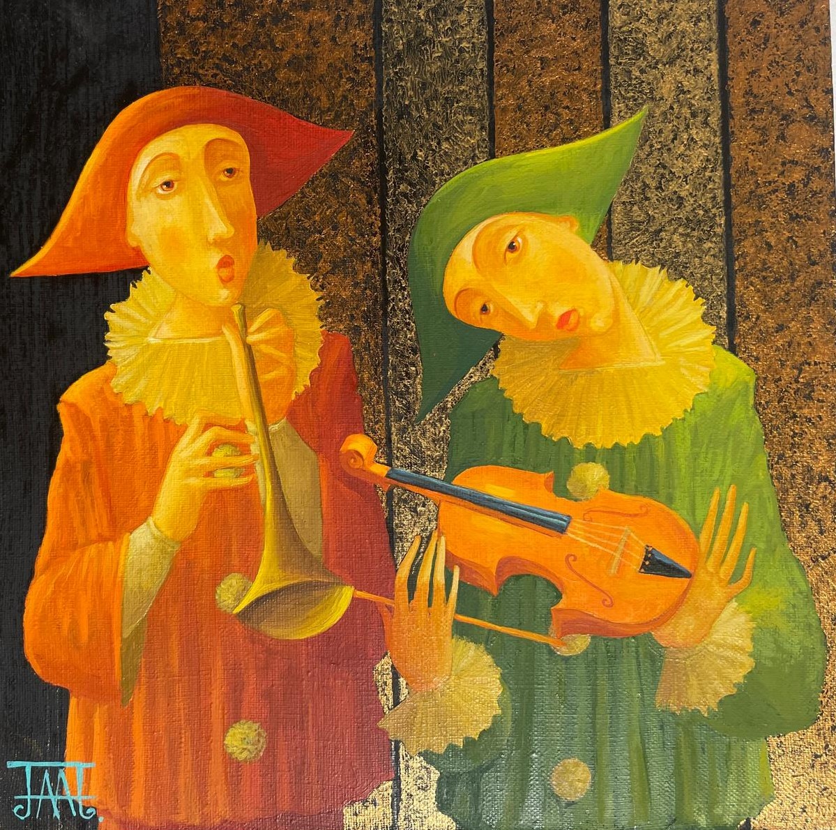The Harlequin Duo I - 1, Alla Lipatova, 买画 油