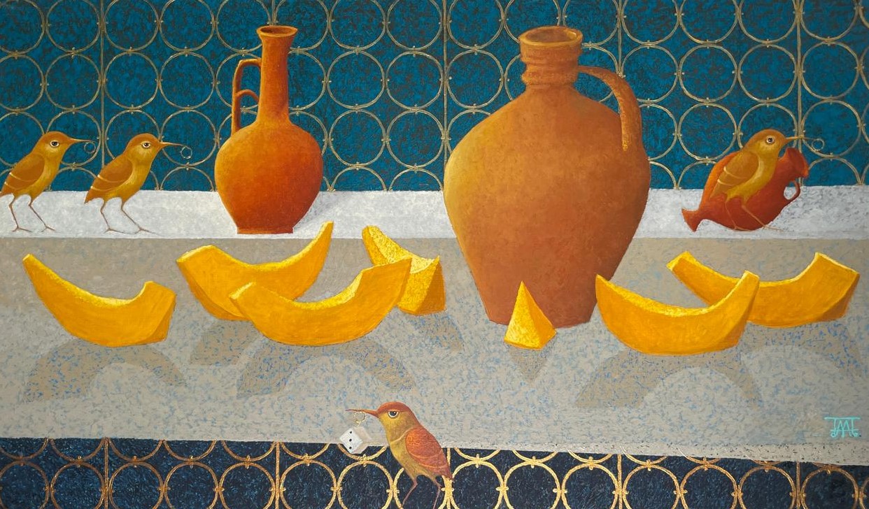 Still life with Melon and Vessels - 1, Alla Lipatova, 买画 油