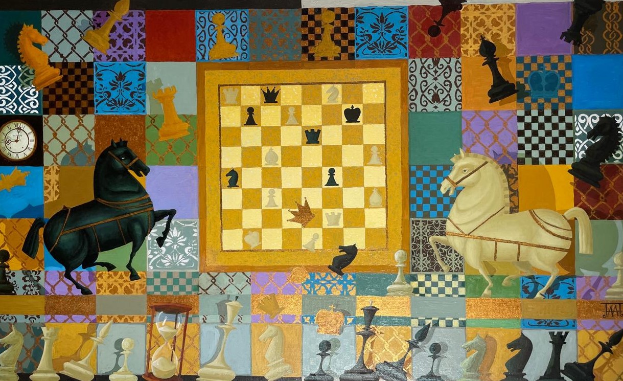 Chess Match - 1, Alla Lipatova, 买画 油