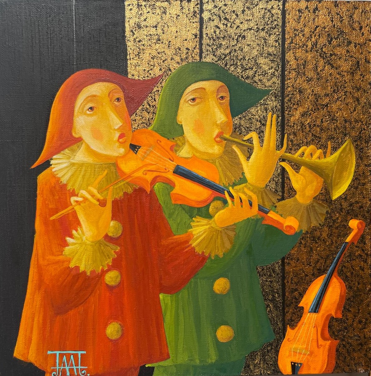 The Harlequin Duo III - 1, Alla Lipatova, 买画 油