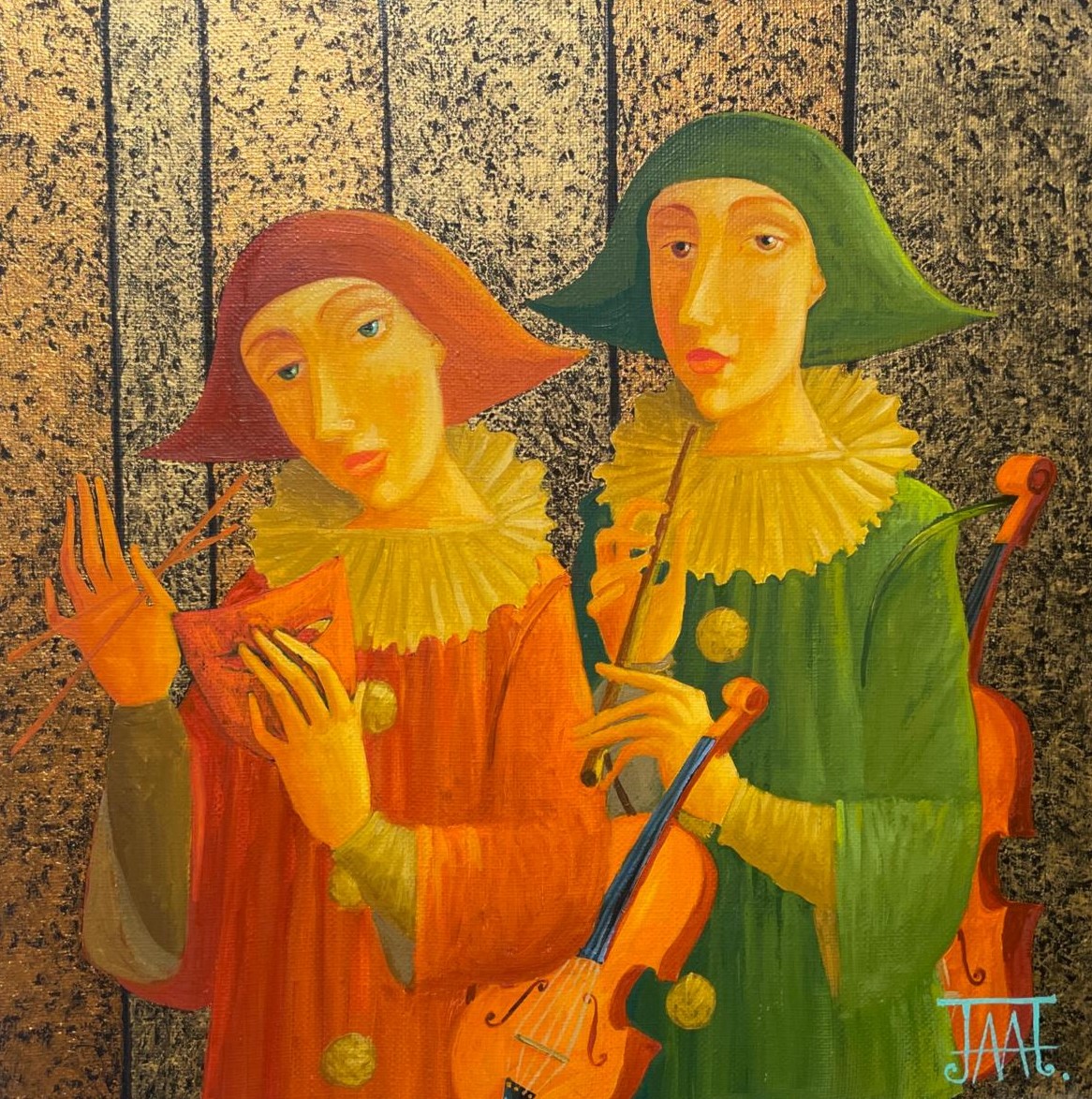 The Harlequin Duo IV - 1, Alla Lipatova, 买画 油