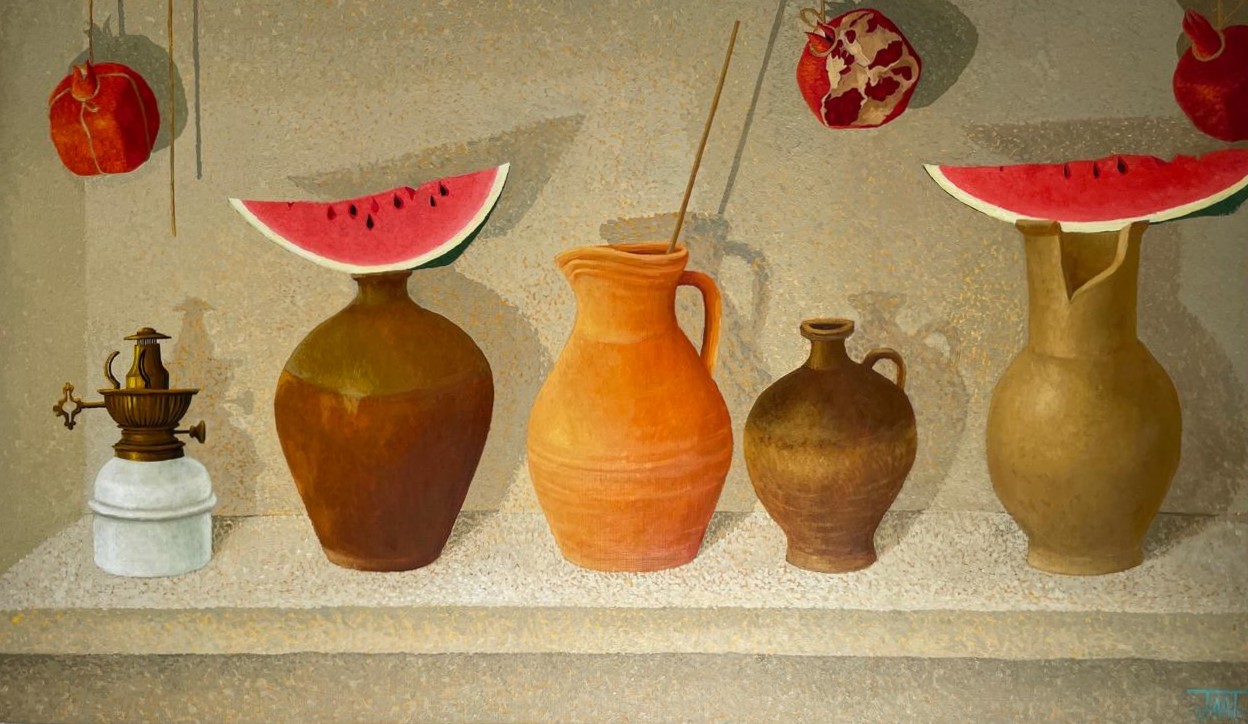 Watermelons and Pomegranates - 1, Alla Lipatova, 买画 油