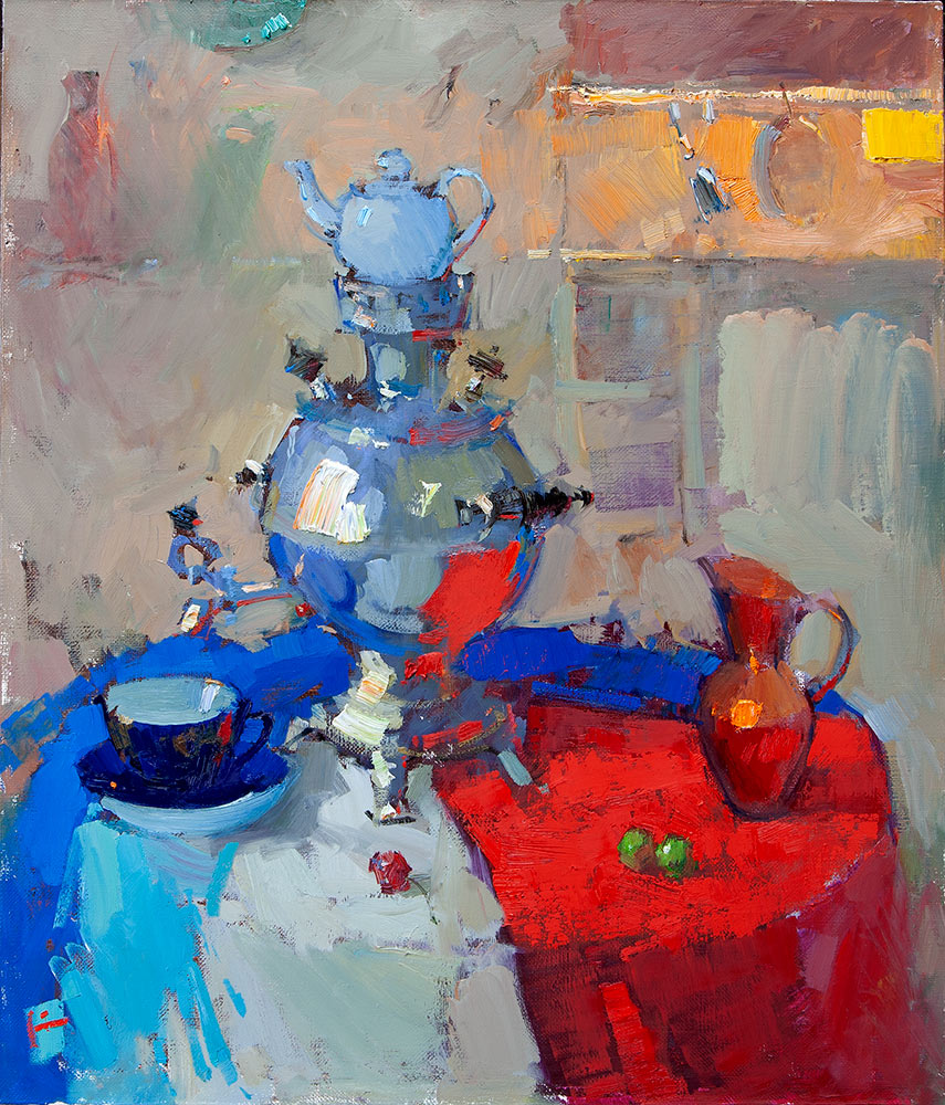 Still life with a Samovar - 1, 维亚切斯拉夫Korolenkov, 买画 油