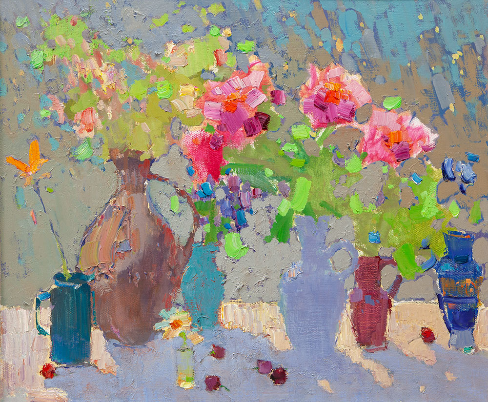 The First Peonies - 1, 维亚切斯拉夫Korolenkov, 买画 油