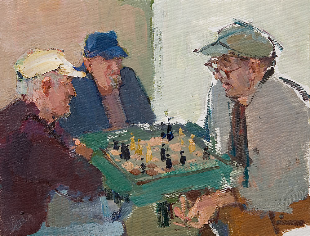 Chess players - 1, 维亚切斯拉夫Korolenkov, 买画 油