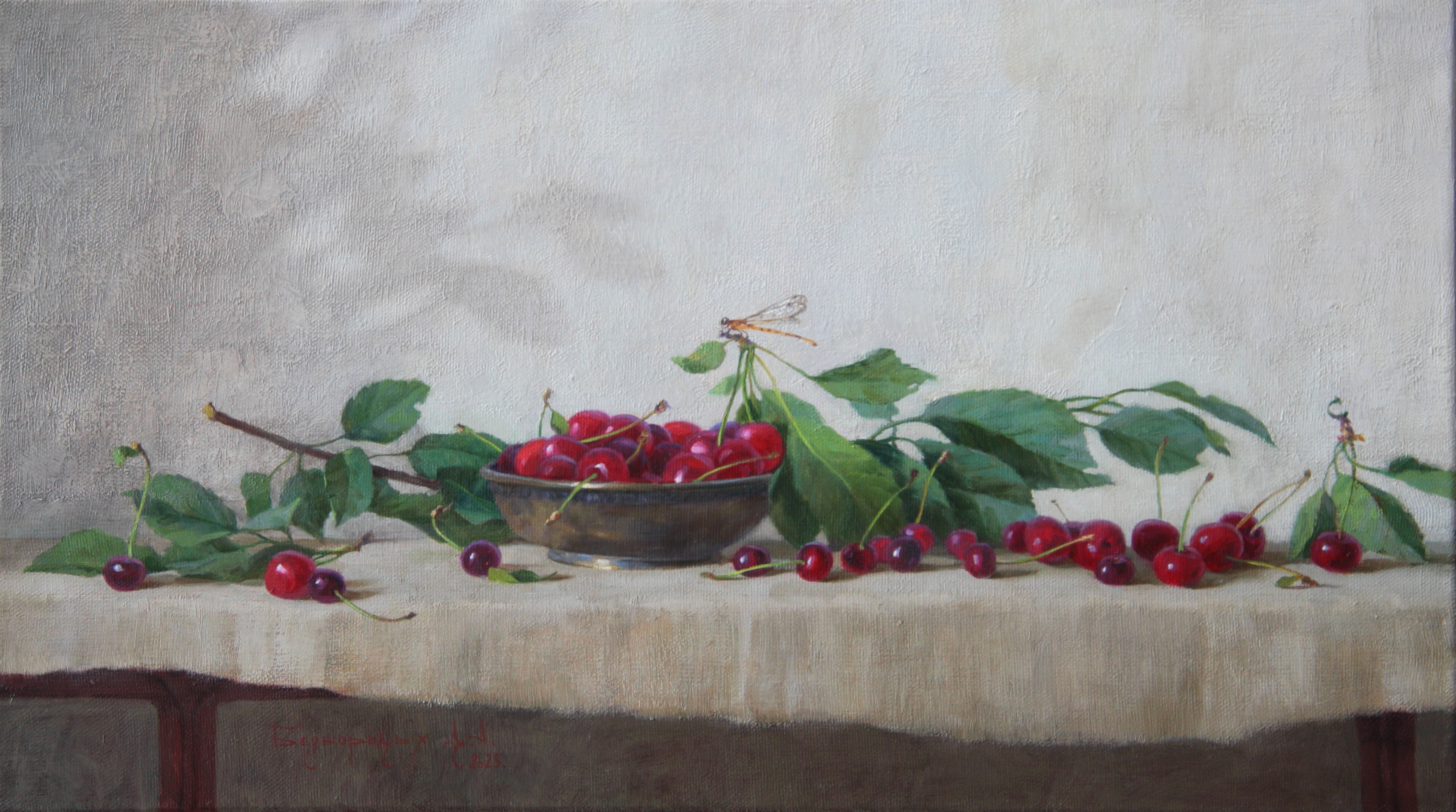 Ruby beads. Cherry - 1, Dina Bezborodykh, 买画 油