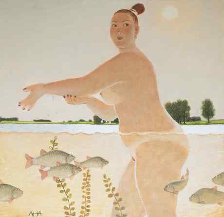 The woman in the lake