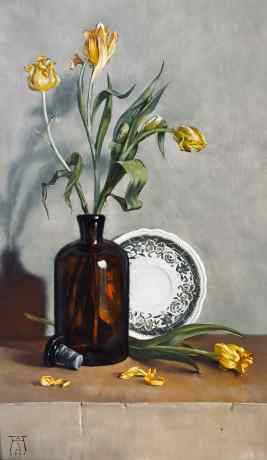 Vanitas with tulips