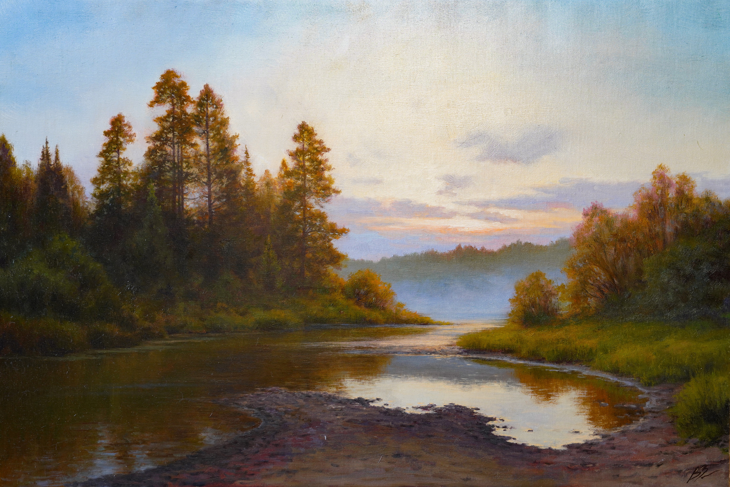 晚田园诗 - 1, Vadim Zainullin, 买画 油