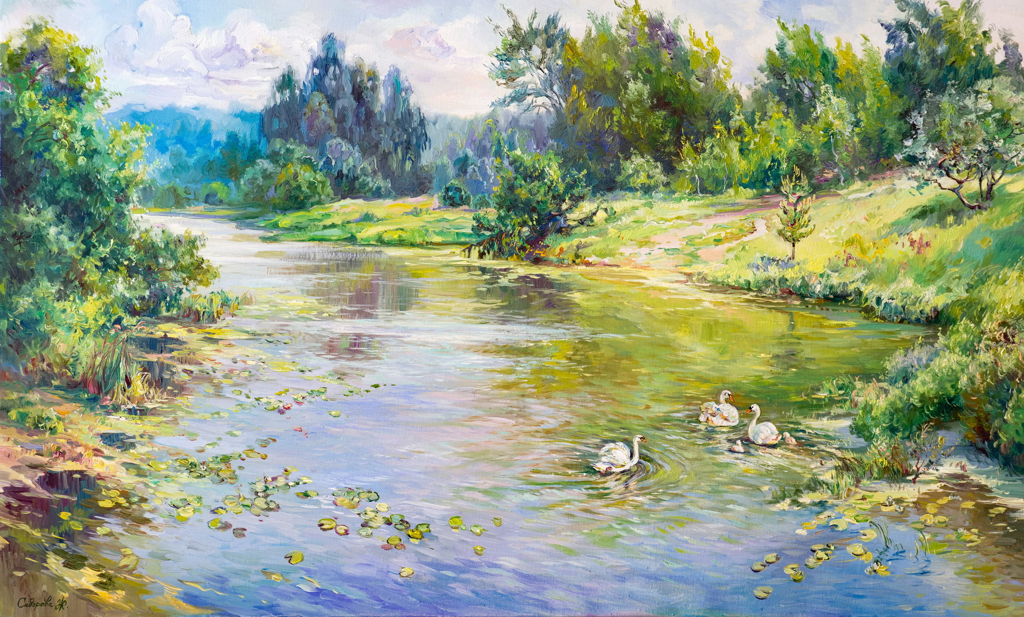 它是明确的，幸福是美丽的 - 1, Zhanna Sidorova, 买画 油