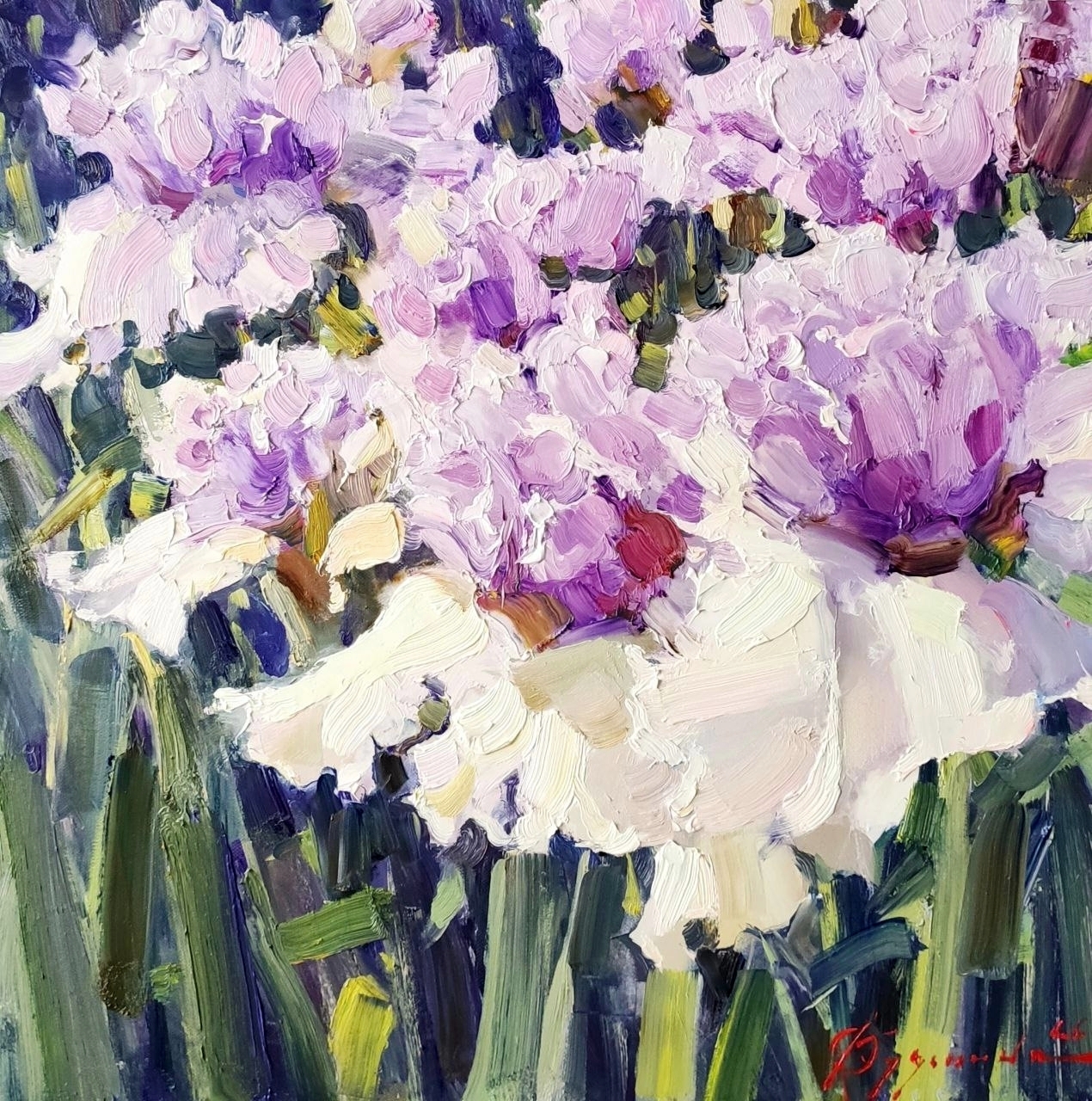 Delicate irises - 1, Olga Kuzmina, 买画 油