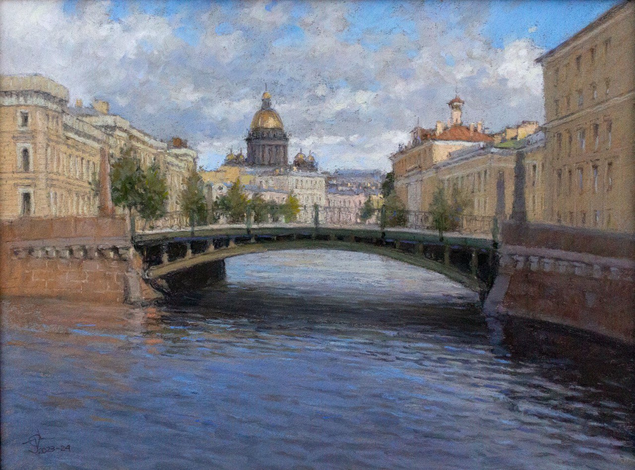 The Potseluev Bridge - 1, Sergey Oussik, 买画 作者的技术