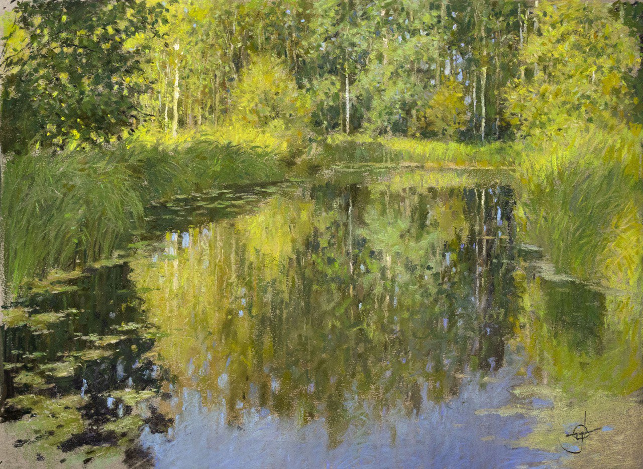 My Neighbor's Pond-II - 1, Sergey Oussik, 买画 作者的技术