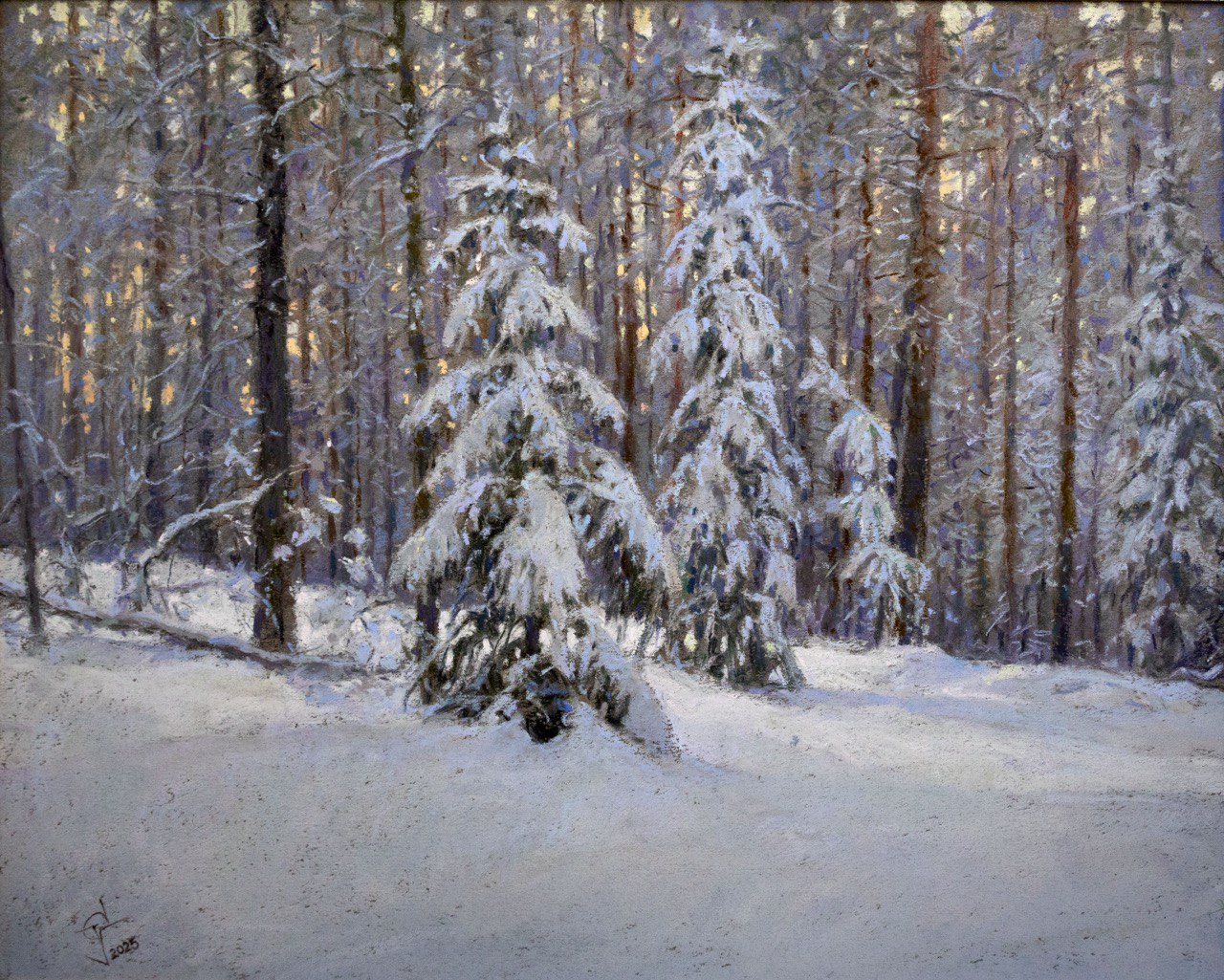 In Winter in the Forest - 1, Sergey Oussik, 买画 作者的技术