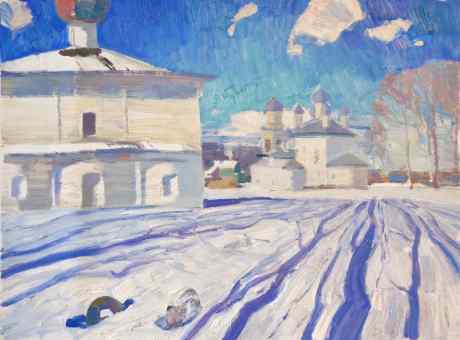 Spring shadows. Kargopol