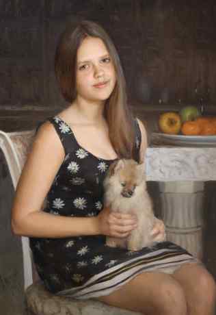 一个带狗的女孩