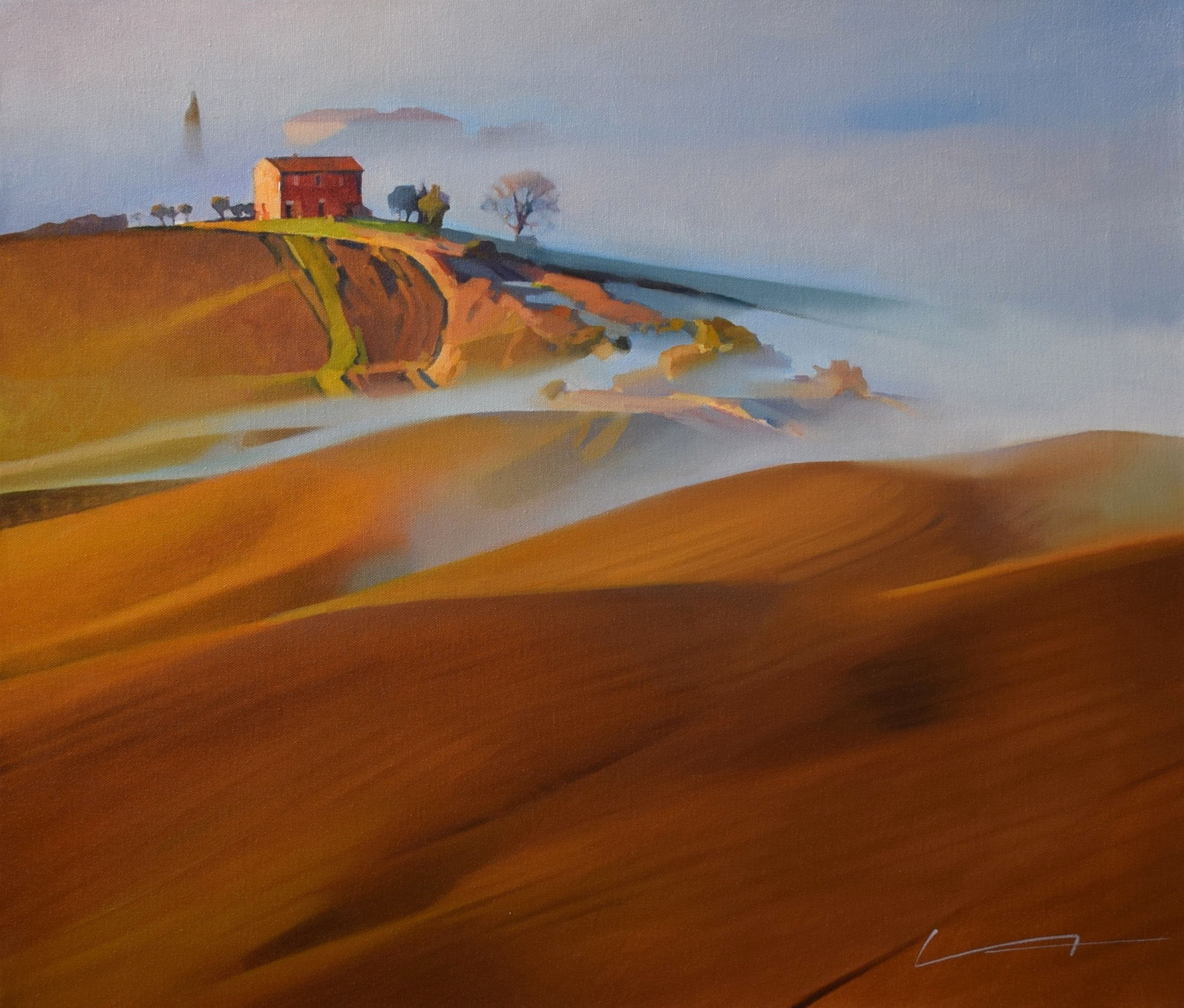 Tuscany. Fog - 1, , 买画 油