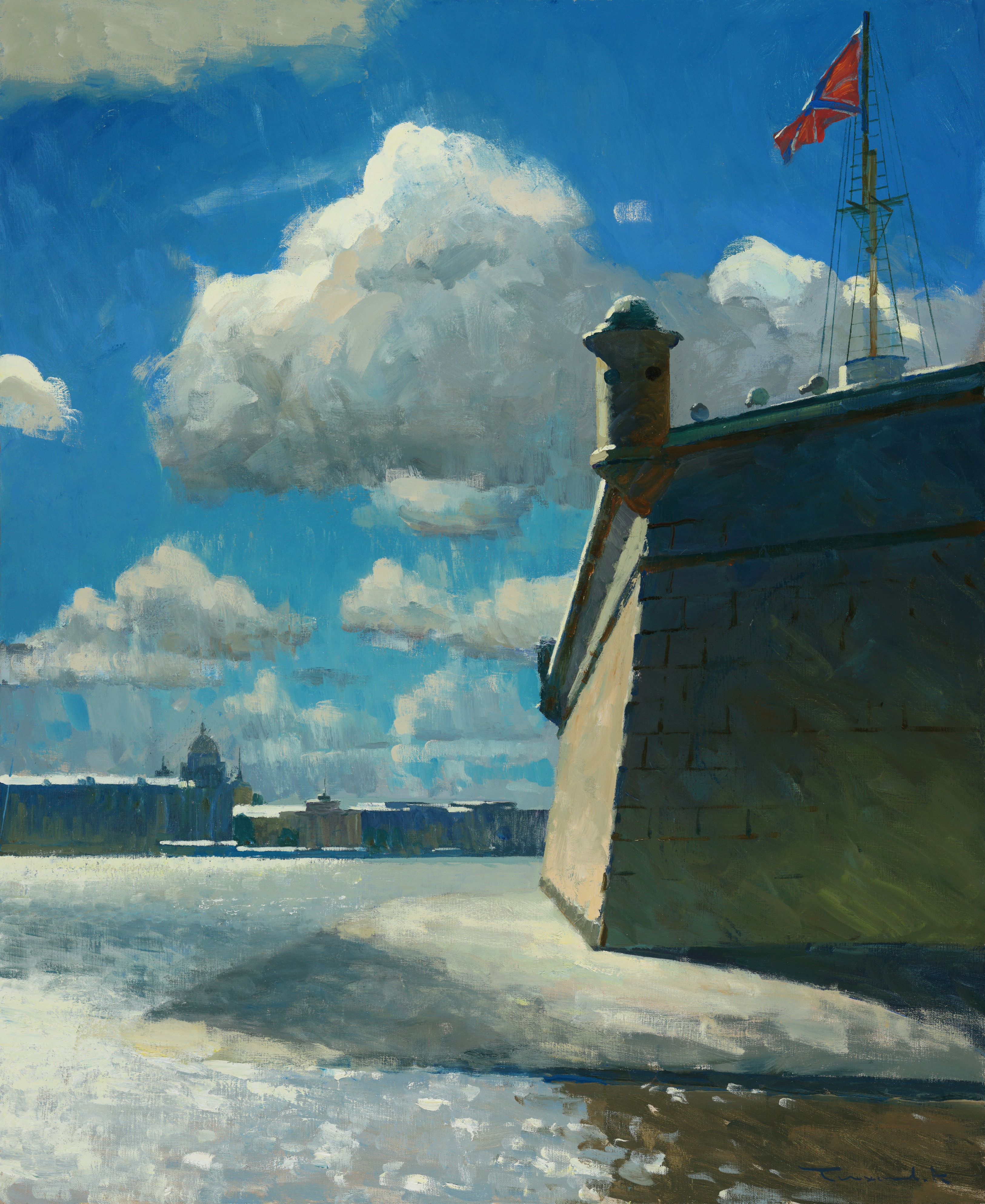 A Stormy Day at the Peter and Paul Fortress - 1, Artem Tikhonov, 买画 油