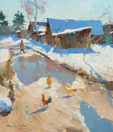 April on the Village Streets