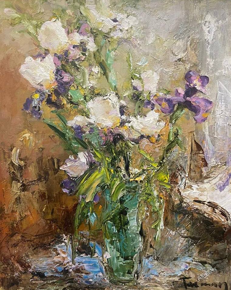 Irises - 1, 雾Zhumabaev, 买画 油