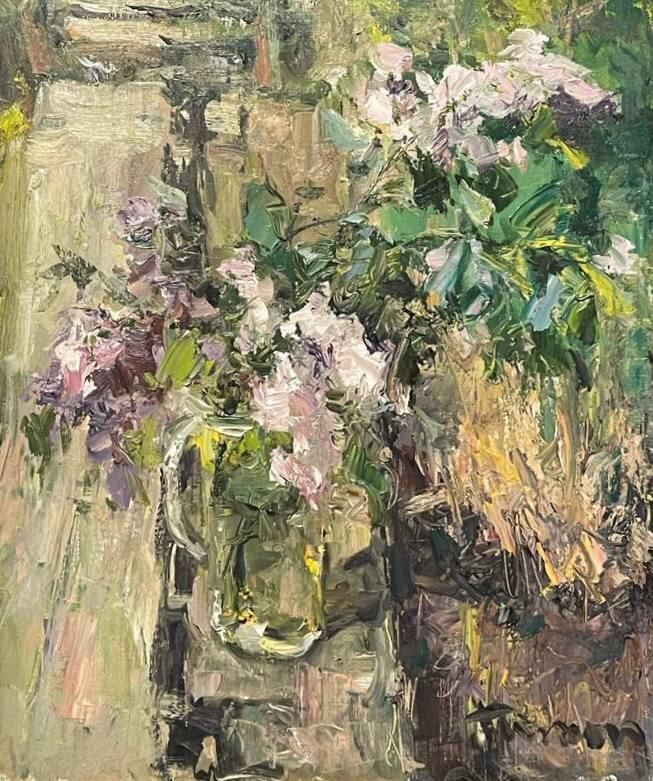 A branch of lilac - 1, 雾Zhumabaev, 买画 油