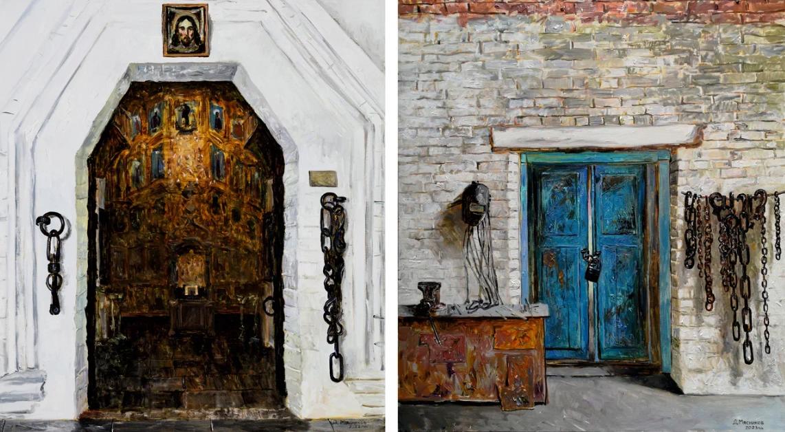 Diptych "Razin's Chains." Right panel: "The Machine Yard" - 2